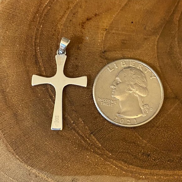 RETIRED James Avery Serenity Cross Pendant, Sterling Silver - Picture 3 of 3